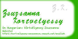 zsuzsanna kortvelyessy business card